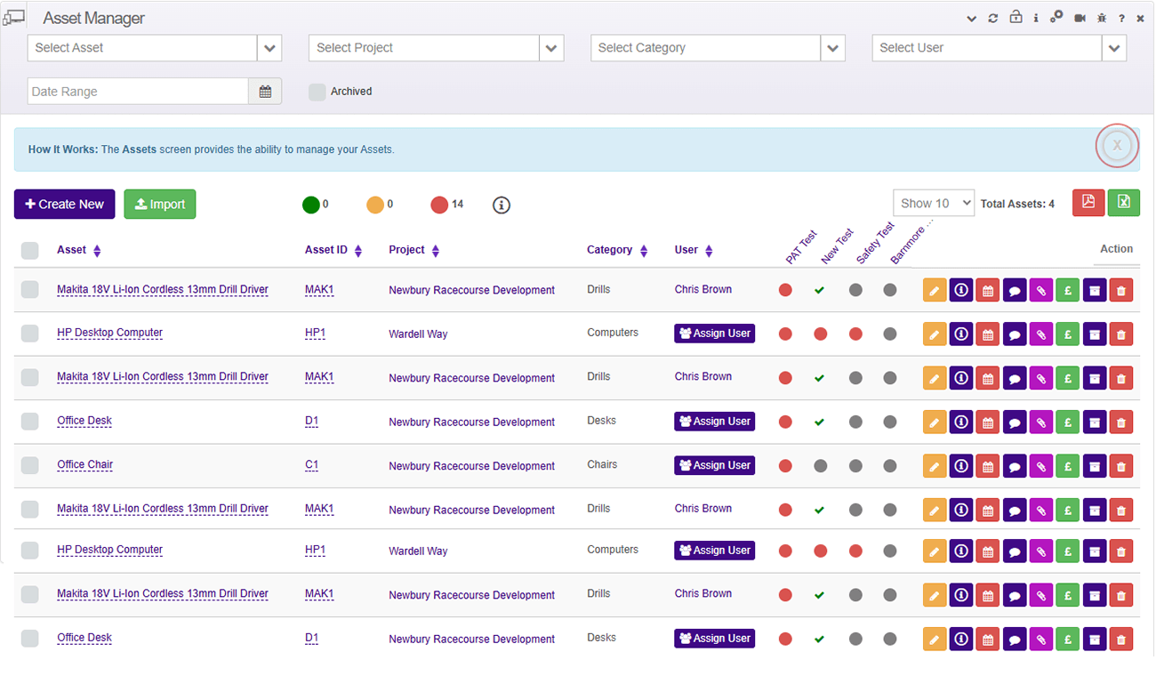 Construction Asset Management System